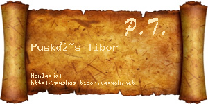 Puskás Tibor névjegykártya