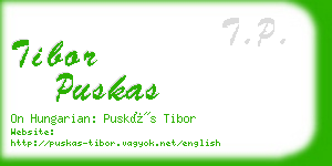 tibor puskas business card